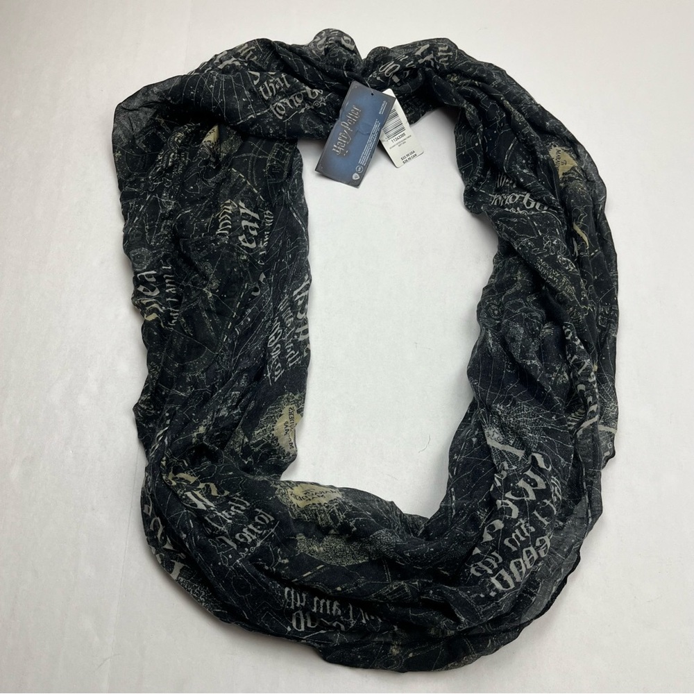 Torrid Harry Potter‎ Infinity Scarf Womens One Size Black Grey Gray White NEW